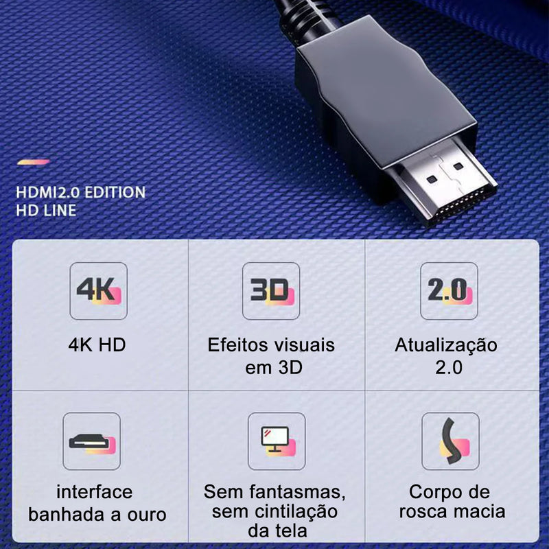 HD cable HDMI cable computer connection cable 5 meters high speed 4K version 2.0 TV set-top box monitor projector