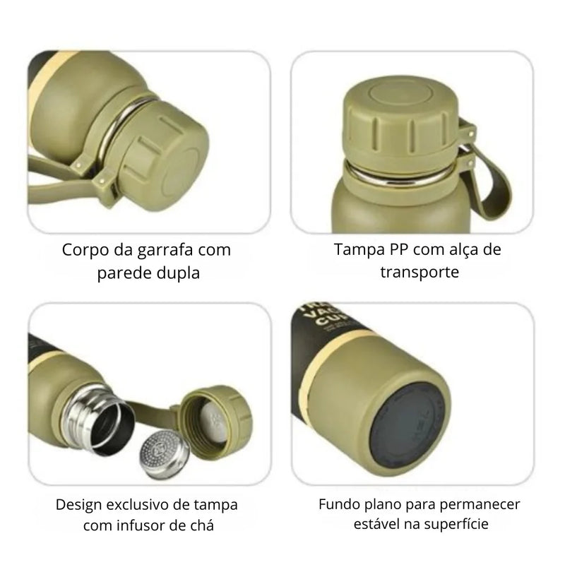 Garrafa Térmica Isolada de Aço Inoxidável á vácuo ZXJ-18 1000ml