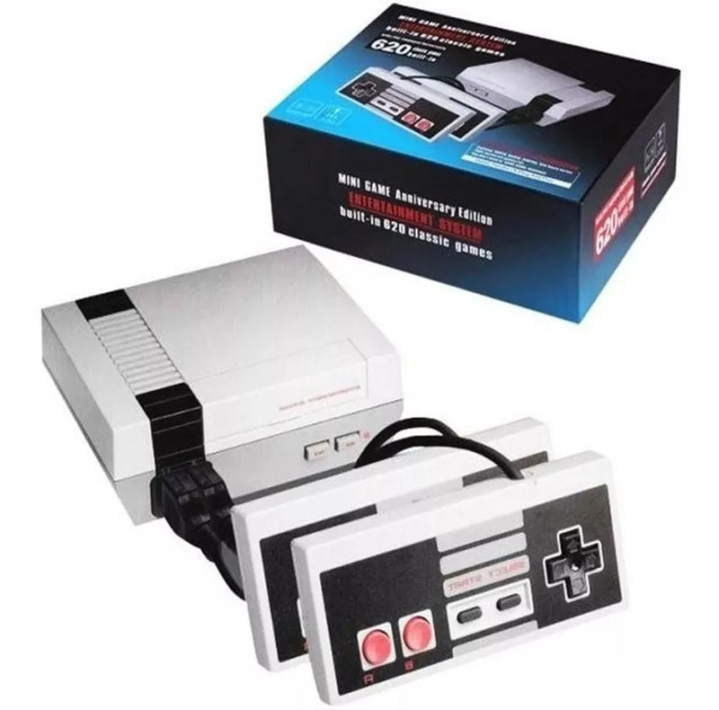 Classic Video Game Console Mini Retro Console with 620 Built-in Games for Solo or Multiplayer Mode Fun