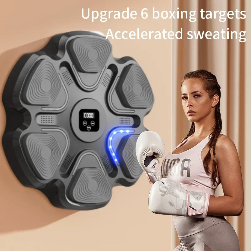 Nova máquina de boxe de música inteligente adulto/crianças desporto fitness treinador de boxe em casa exercício resposta treino boxe alvo de parede